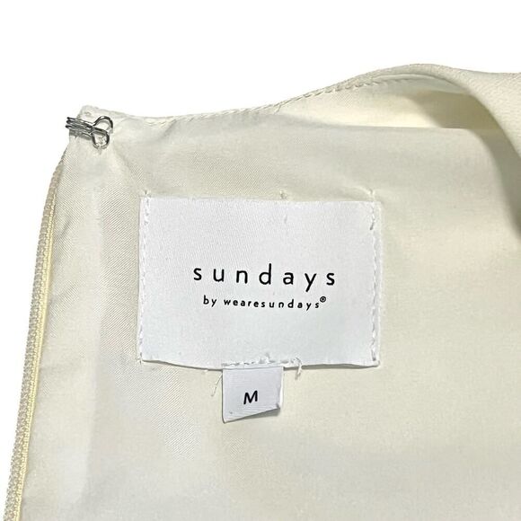 Sundays by We Are Sundays Rae Cropped Top Ivory Sz M - Picture 3 of 11